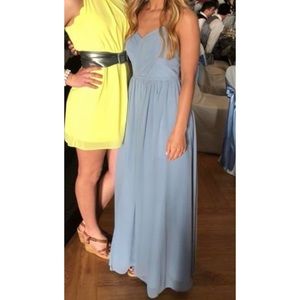 Azazie size A0 dusty blue bridesmaid dress, worn1x